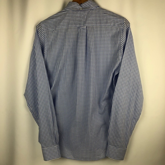 Gant The Hugger Button Down - Blue and White Gingham Plaid Size Small - Picture 7 of 9